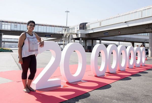 Awatif Laguelil 20 millones - FRS récompense son 20 millionième passager avec 20.000 euros (Photos)