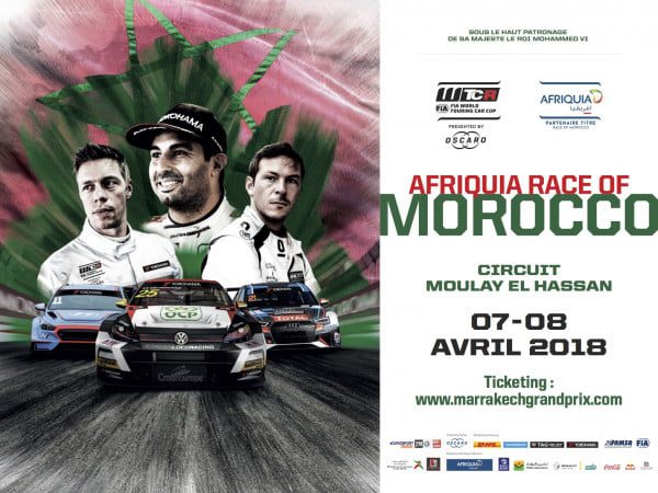 Poster AROM 2018 4x3 v3 JPEG - Ouverture de la Coupe du Monde FIA WTCR à Marrakech - AFRIQUIA RACE OF MOROCCO