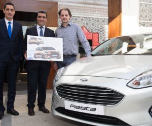 De droite à gauche Thomas Morel Design Manager chez Ford Europe Abdelouahab ENNACIRI Directeur Général de SCAMA Achraf El Boustani DG Ford Afrique du Nord 300x250 - Thomas MOREL, Designer Extérieur de la nouvelle Ford Fiesta discute l’importance du human centred design aux « Houna Design Talks » à Casablanca