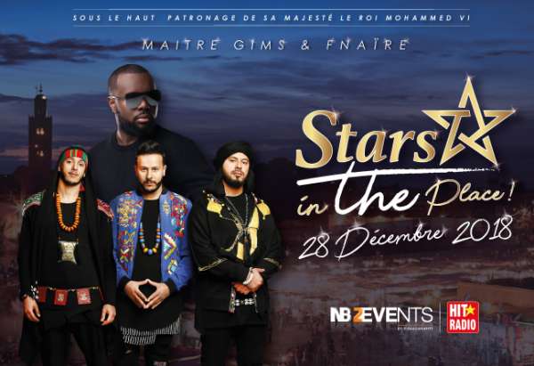 Stars in the place 2018 - Et de deux pour STARS IN THE PLACE : Maître Gims à Marrakech pour une soirée exceptionnelle sur la Place Jamaa El Fna