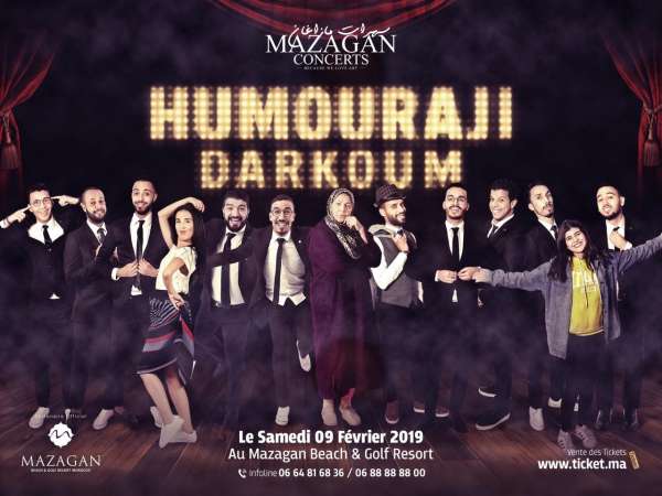 Visuel Mazagan Concerts Humouraji 9 Février 2019 – Consonews - Premier site consommation au Maroc