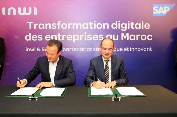 Accord stratégique : inwi, 1er hébergeur et distributeur de SAP en Cloud souverain au Maroc M. Mohamed Benmahjoub Directeur Général Adjoint Entreprises et Développement chez inwi M. Gregory Strasser Vice Président des Opérations pour l’Afrique Francophone SAP - Accord stratégique : inwi, 1er hébergeur et distributeur de SAP en Cloud souverain au Maroc