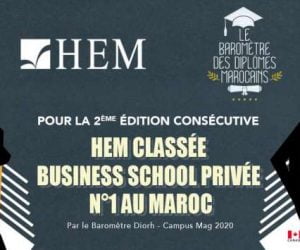 Visuel Communiquee HEM Baromctre Diorg Campus Mag 2020 300x250 - HEM classée Business School Privée N°1 au Maroc par le Baromètre DIORH – Campus Mag