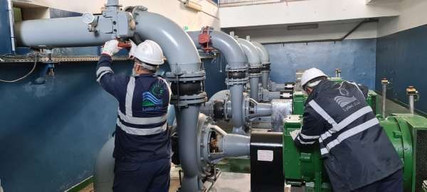 Station de pompage du reservoir deau potable - Lydec : Opération d’envergure de raccordement de deux nouvelles conduites structurantes (DN800) au réseau d'alimentation en eau potable