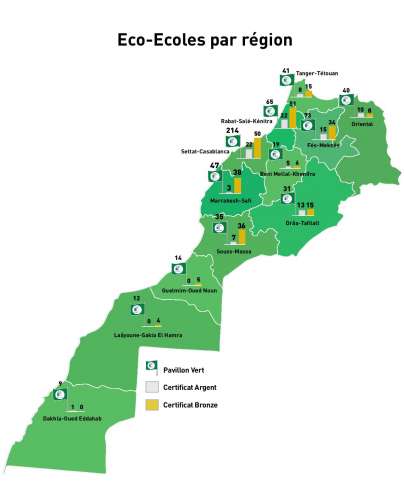 Carte Pavillon Vert VF page 001 - 74 Éco-Écoles labellisées Pavillon Vert en 2020