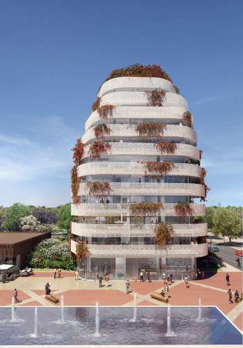 tour Yasmine vegetal - Immobilier professionnel : La Tour Jasmin confirme sa place de nouvelle adresse d’affaires à Casa Anfa