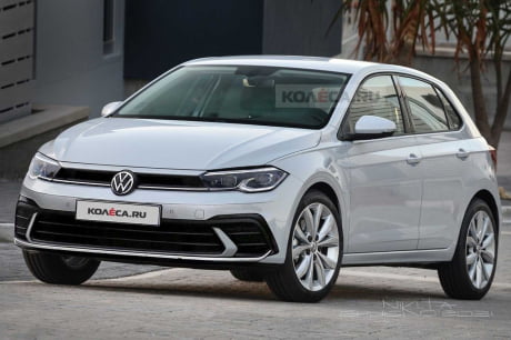 txt vw polo facelift rendering front - Groupe Volkswagen. Les nouveautés des marques pour 2021