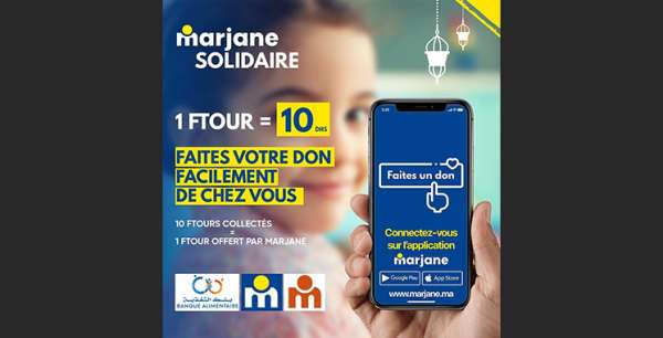 Marjane solidaire - Marjane Holding lance,  en association avec la Banque Alimentaire,  l’opération « Marjane solidaire »