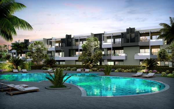 Vue piscine - Yamed Promotion lance la commercialisation des appartements Terre Océane à Casablanca