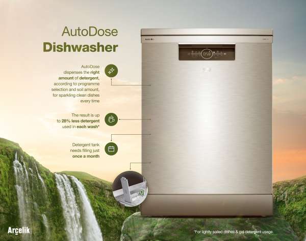 AutoDose with Arcelik logo - Beko présente les appareils Eco performants pour une planète saine