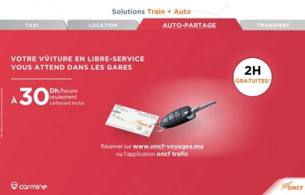 Carmine oncf - Voyager en train et continuer en voiture : Carmine a une solution pour cela, elle est 100% digitale