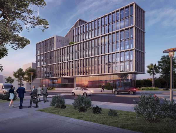 Prism façade2 - Aradei Capital obtient la certification éco-énergétique Edge Advanced pour son premier  immeuble de bureaux « Prism »