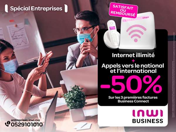 INWI B2B Back to work 4x3 VF - inwi lance ses nouvelles offres promotionnelles pour entreprise sur la gamme Business Connect