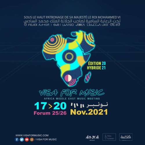Visuel VFM 2021 - Visa For Music 2021 en mode hybride du 17 au 26 novembre à Rabat