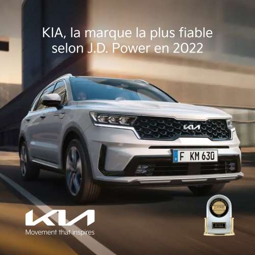 VISUEL KIA  - KIA en tête du classement de fiabilité JD Power 2022