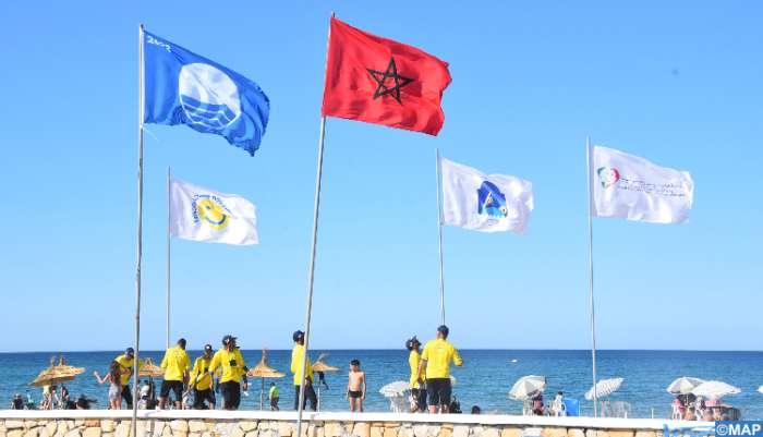 Pavillon bleu - Plages propres 2024 : la plage de Bouznika affiche Pavillon Bleu cette année encore