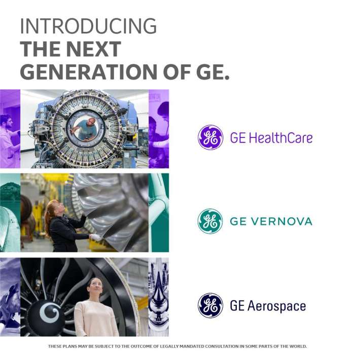 Next Generation of GE2 - GE dévoile le nom des trois futures sociétés qu’elle prévoit de créer