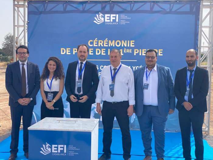 Photo - L’Ecole Française Internationale de Casablanca procède à la pose de la première pierre du campus de son Collège-Lycée