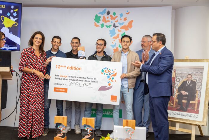Smartprof - Deepecho, Foodeals MEA, Smartprof et Neolli, lauréats de la 12ème édition du Prix Orange de l’Entrepreneur Social au Maroc 2022