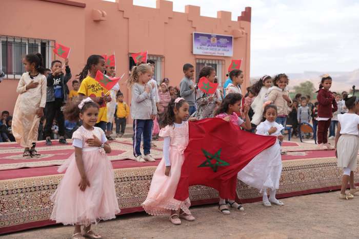 Photo 2 - Fondation Banque populaire: L’école Tafroudasst - commune de Bni Zoli, ville de Zagora - bénéficie du programme « une succursale Banque Populaire, une école enclavée mise à niveau »
