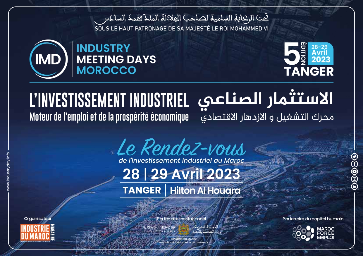 Plaquette IDM 2023 page 0001 - Tenue de la 5ème édition d’Industry Meeting Days,  les 28 -29 Avril à Tanger au Hilton Al Houara