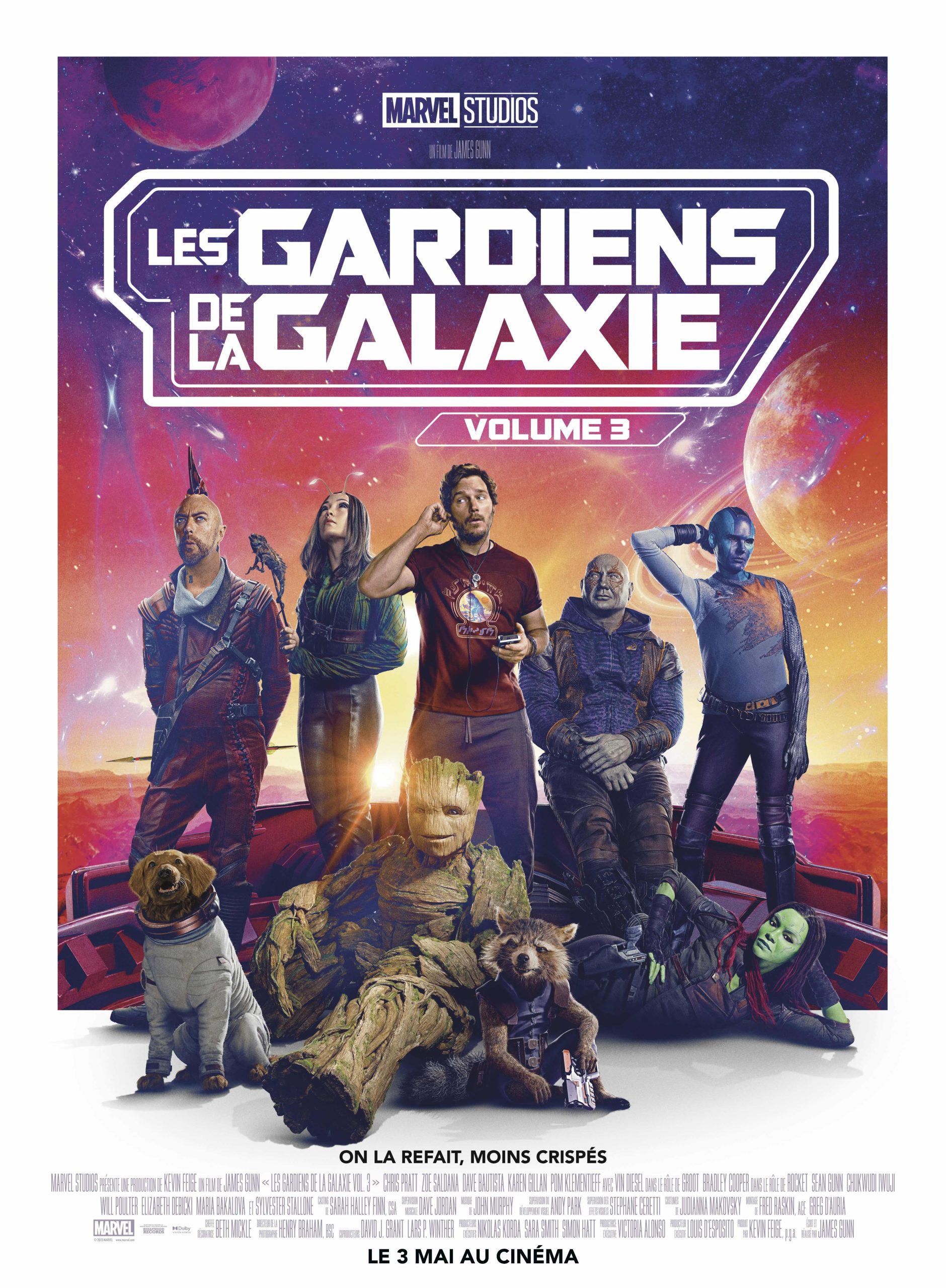 Affiche LesGardiensde La Galaxie  scaled - Embarquez pour une ultime aventure spatiale avec Les Gardiens de la Galaxie - Volume 3 !