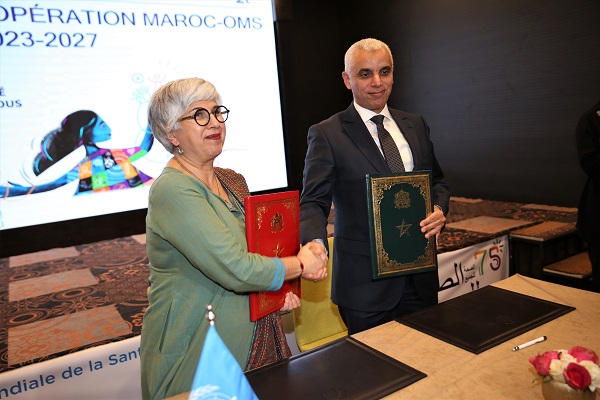 Le Maroc et lOMS signent la strategie de cooperation 2023 2027 - La stratégie de coopération 2023-2027 entre le Maroc et l'OMS est signée