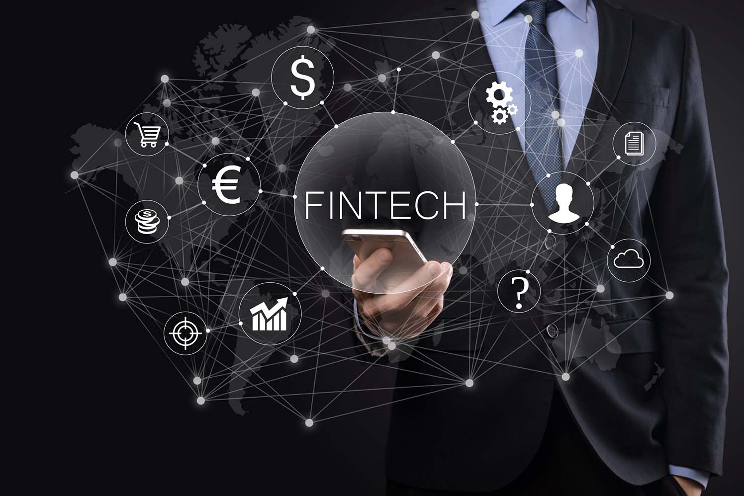 businessman hold fintech financial technology concept business investment banking payment cryptocurrency investment digital money business concept virtual screen 2 scaled 1 - Le développement de la Fintech au Maroc nécessite encore des efforts importants