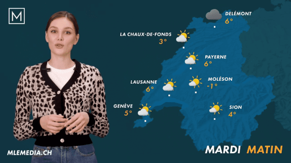 Faute de candidates, une chaîne de télévision suisse utilise une présentatrice météo créée par une intelligence artificielle meteo suisse 600x337 - Faute de candidates, une chaîne de télévision suisse utilise une présentatrice météo créée par une intelligence artificielle