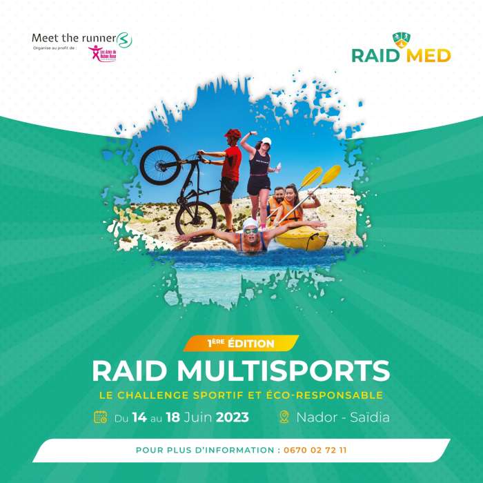 Affiche Raid Med LSS - Le Raid Med By Saïdia Resorts : Une expérience sportive engagée et respectueuse de l'environnement au cœur de la magnifique station touristique de Saidia Resort