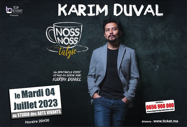 Visuel NossNoss Talgie KarimDuval  - Humour : Top Event présente « Noss-Noss-Talgie » de Karim Duval le Mardi 4 juillet au Studio des Arts Vivants