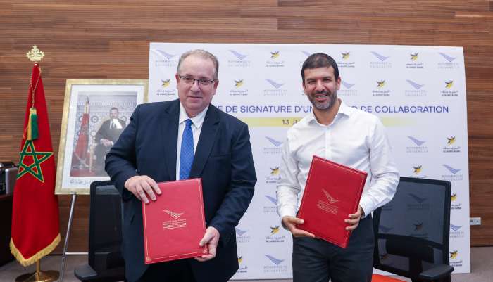 Accord Cadre ABB 5 - Al Barid Bank et l'UM6P signent un accord de collaboration dans le domaine du développement scientifique et technologique visant l'innovation en matière des services financiers
