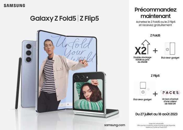 Samsung Galaxy Z Flip5 et Galaxy Z Fold5   Flexibilite et polyvalence garanties sans compromis - Samsung Galaxy Z Flip5 et Galaxy Z Fold5 :  Flexibilité et polyvalence garanties sans compromis
