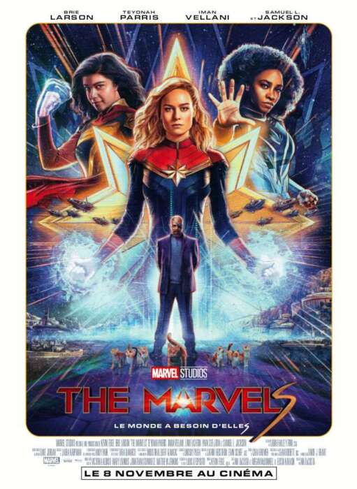 THE MARVELS AFFICHE GENERIQUE - Une nouvelle équipe se forme ! Retrouvez THE MARVELS exclusivement en salles nationales dès le 8 novembre.