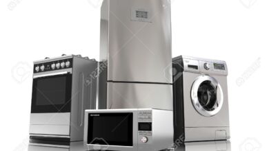 L'UE approuve le renforcement des initiatives pour la réparation des biens de consommation 33641100 appareils menagers ensemble de techniques de cuisine de menage isole sur blanc refrigerateur 390x220 - L'UE approuve le renforcement des initiatives pour la réparation des biens de consommation