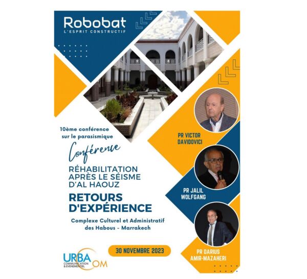 ROBOBAT 600x546 - La 10ème édition de la Conférence sur le Parasismique mettra en lumière la  réhabilitation de la région d'Al Haouz après le séisme