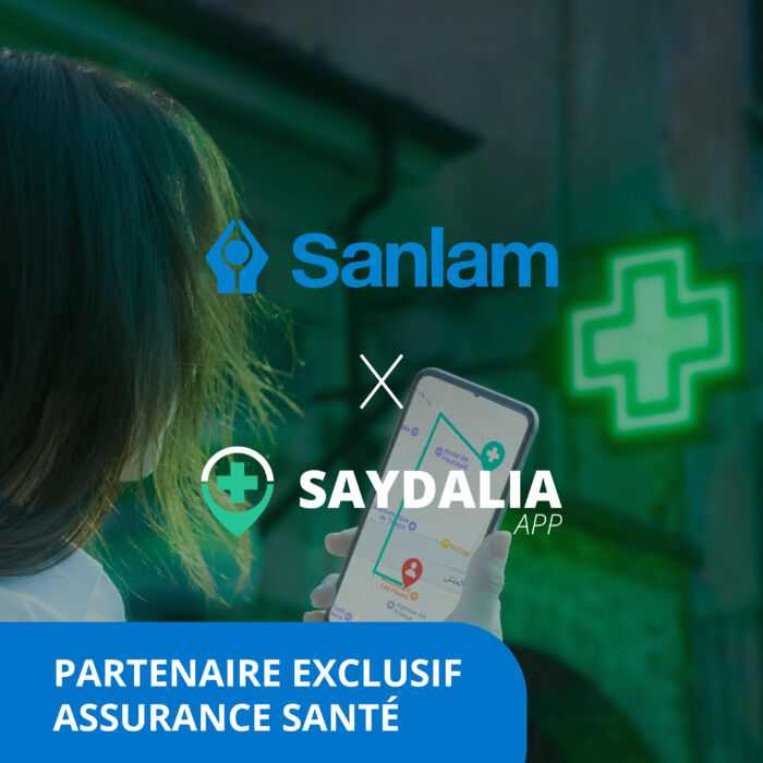 Saydalia Partenaire Sanlam Fr scaled - Sanlam annonce un partenariat exclusif avec Saydalia, première solution digitale dédiée à la recherche des pharmacies de garde les plus proches et à l'information sur les médicaments !