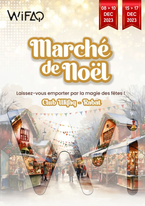 WhatsApp Image 2023 11 17 at 134827 scaled - Le premier marché de noël au club Wifaq à Rabat :  une célébration féérique pour toute la famille