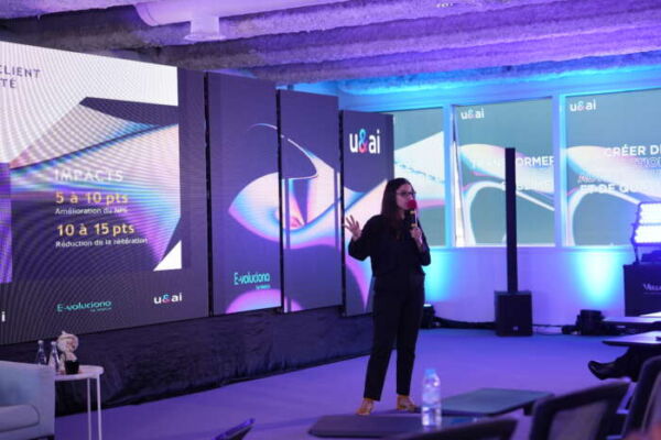 Hanaa Sadouk Directrice Generale E voluciona France 600x400 - INTELCIA LANCE u&ai,   SA PLATEFORME D’IA GENERATIVE