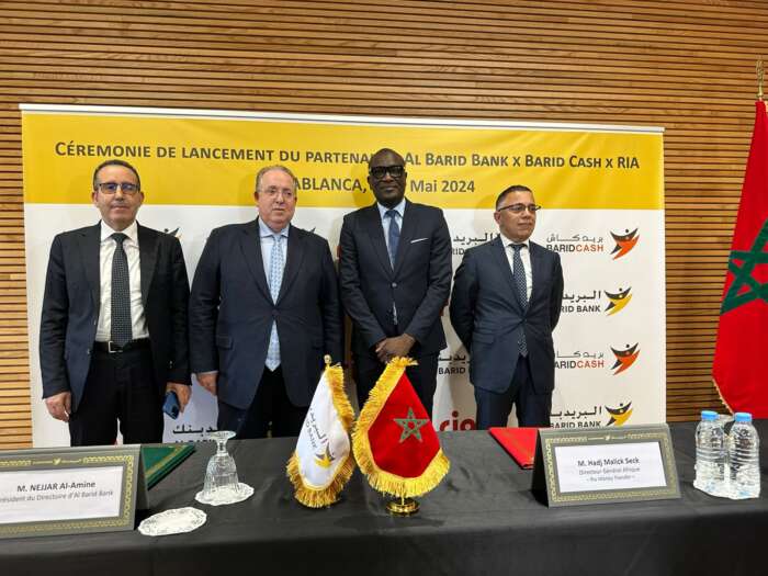 Photo 3 - Al Barid Bank et sa filiale Barid Cash s'associent avec Ria Money Transfer