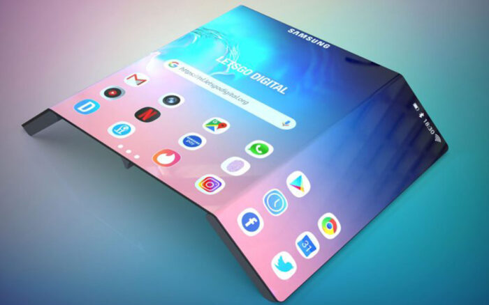 samsung pliable trois scaled - Samsung prépare un smartphone pliant en trois pour surpasser le Huawei Mate XT