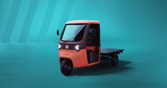 FIAT Professional TRIS  Flatbed scaled - Fiat Professional innove dans la micromobilité avec TRIS, son premier véhicule électrique à trois roues