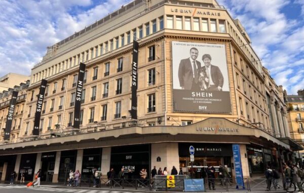 bhv shein 600x382 - En France, Shein fait fuir les marques du BHV Marais!