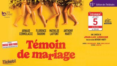 Visuel Temoin.de .mariage 390x220 - Les Théâtrales ouvrent leur 15e édition avec “Témoin de mariage” au Studio des Arts Vivants