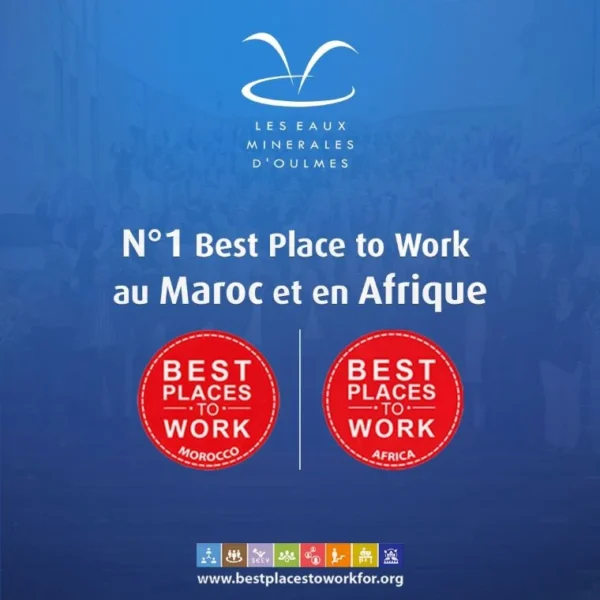 LEMO Best Place 600x600 - La société “Les Eaux Minérales d’Oulmès” classée n°1 Best Place To Work en Afrique
