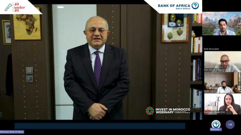 BOA 40 under 40 - Bank Of Africa et Morocco’s 40 under 40 lancent une série de webinaires intitulée “Invest in Morocco Webinary”