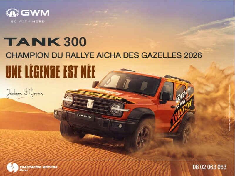 KV victoire RAG - GWM : victoire au Rallye Aïcha des Gazelles 2026, le TANK 300 confirme ses performances extrêmes